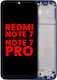 LCD-Baugruppe mit Rahmen für Xiaomi Redmi Note 7 7 Pro Aftermarket Plus Neptune Blue