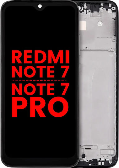 Lcd Assembly Frame Xiaomi Redmi Note 7 7 Pro Aftermarket Plus Space Black