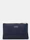 Large Women's Card Wallet Navy Blue
