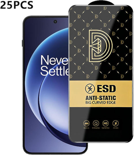 Oneplus 15r Προστασία Οθόνης Μαύρο Περίγραμμα Royal Diamond Anti-static Esd Full Tempered Glass Black