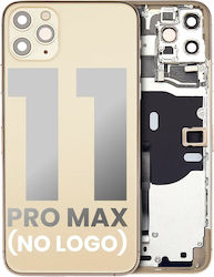 Carcasă Spate cu Componente Mici Preinstalate iPhone 11 Pro Max Fără Logo Aftermarket Plus Auriu Carcasă Spate cu Componente Mici Preinstalate iPhone 11 Pro Max Fără Logo Aftermarket Plus Auriu