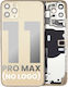 Rückgehäuse mit Vorinstallierten Kleinteilen iPhone 11 Pro Max Ohne Logo Aftermarket Plus Gold