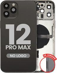 Carcasă Spate cu Piese Mici iPhone 12 Pro Max Versiunea SUA Aftermarket Plus Gri Grafit Carcasă Spate cu Piese Mici iPhone 12 Pro Max Versiunea SUA Aftermarket Plus Gri Grafit