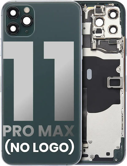 Back Housing W Small Components Pre-installed Iphone 11 Pro Max No Logo Aftermarket Plus Midnight Green