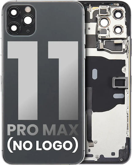 Back Housing W Small Components Pre-installed Iphone 11 Pro Max No Logo Aftermarket Plus Space Gray