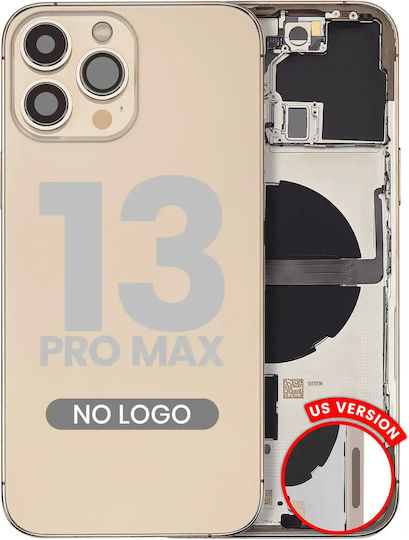 Back Housing W Small Parts Iphone 13 Pro Max Us Version Aftermarket Plus Gold