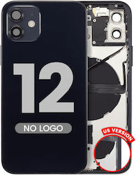 Заден корпус с малки части за iPhone 12, американска версия, алтернативен, Plus, черен Заден корпус с малки части за iPhone 12, американска версия, алтернативен, Plus, черен