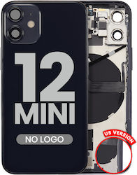 Carcasă Spate cu Piese Mici iPhone 12 Mini Versiunea SUA Aftermarket Plus Neagră Carcasă Spate cu Piese Mici iPhone 12 Mini Versiunea SUA Aftermarket Plus Neagră