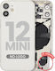 Заден корпус с малки части за iPhone 12 mini, американска версия, неоригинален, бял, Plus
