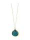 Oxette Necklace in Gold Plated Silver Blue