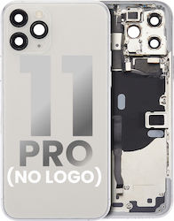 Backcover mit vorinstallierten Kleinteilen iPhone 11 Pro ohne Logo Aftermarket Plus Silber Backcover mit vorinstallierten Kleinteilen iPhone 11 Pro ohne Logo Aftermarket Plus Silber