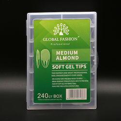 Global Fashion Типси за Нокти в Бежов Цвят 240 бр Global Fashion Типси за Нокти в Бежов Цвят 240 бр