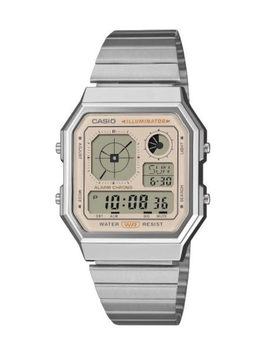 Casio Men's Battery Chronograph Watch with Silv...
