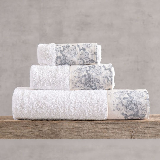 Rythmos Bath Towel Set 3 pcs Gray Blue Weight 500 gr/m²