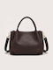 Dark Brown Fabric Women's Handbag / Crossbody Bag