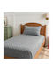 Cosy Life Flanell-Spannbettlaken-Set für Einzelbett mit 1 Kissenbezug 100x200 cm Grau (2 Stück)