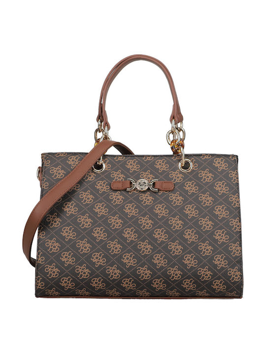 Dark Brown Leather Women's Bag Set