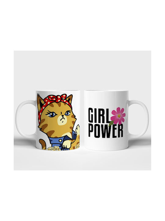 Digital Place Girl Power Чаша Керамична Бяла 330ml