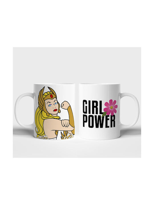 Digital Place Girl Power Керамична Бяла Чаша 330ml