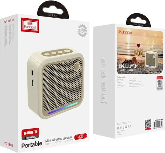 Ηχείο Bluetooth 5W με Διάρκεια Μπαταρίας έως 3 ώρες Μπεζ ET-A36