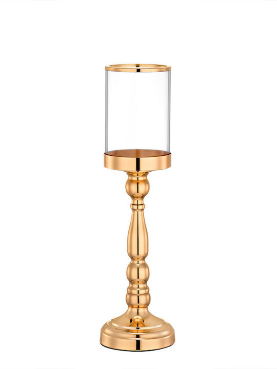Palma Emporio Sfeșnic Metalic de Culoare Aurie 12x43 cm
