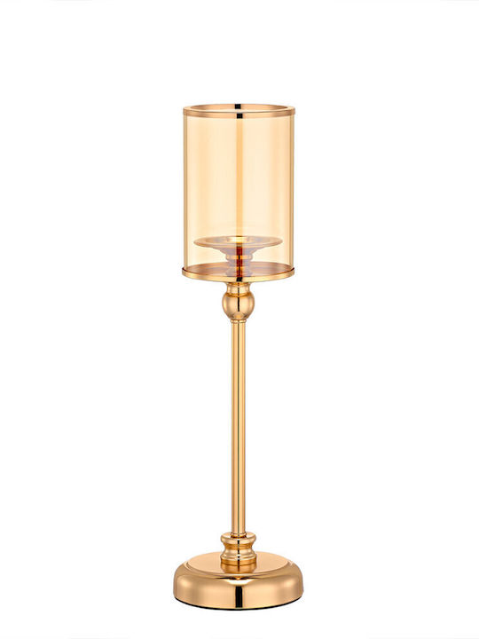 Palma Emporio Sfeșnic Metalic de Culoare Aurie 12x44 cm