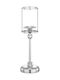 Palma Emporio Sfeșnic Metalic de Culoare Argintie 12x39.5 cm