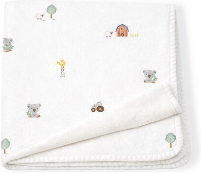 Interbaby Koala Fleece Swaddling & Cradle Blanket Green 80x110cm