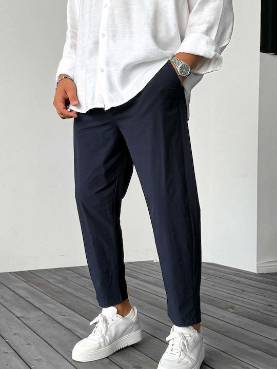 Men's Cargo Trousers Loose Fit Dark Blue