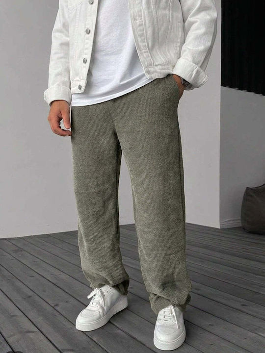 Men's Loose Fit Khaki Trousers