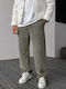 Men's Loose Fit Khaki Trousers