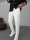 Men's Trousers Loose Fit White