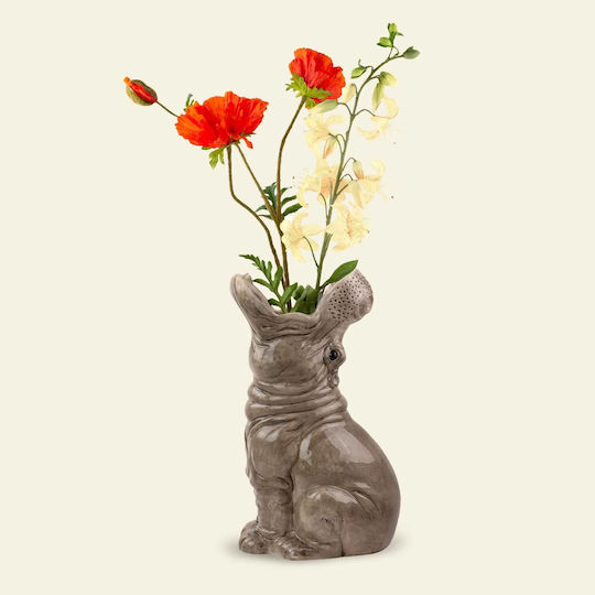 Donkey Decorative Grey Vase