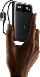 Baseus EnerFill FC11 Външна батерия 10000mAh 45W с USB-A порт и USB-C порт Power Delivery / Quick Charge Черна Baseus EnerFill FC11 Външна батерия 10000mAh 45W с USB-A порт и USB-C порт Power Delivery / Quick Charge Черна
