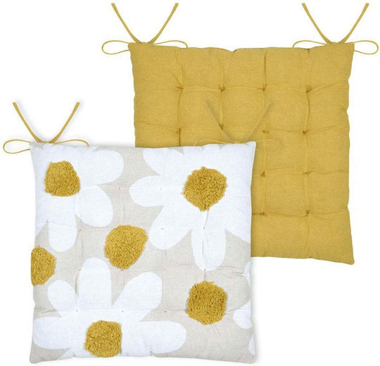 Μαξιλάρι Καρέκλας Κήπου Camille Mustard 38x38εκ.