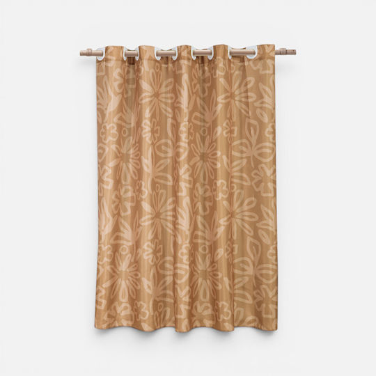 Nef-Nef Homeware Harmony Κουρτίνα Μπάνιου 180x180cm Curry