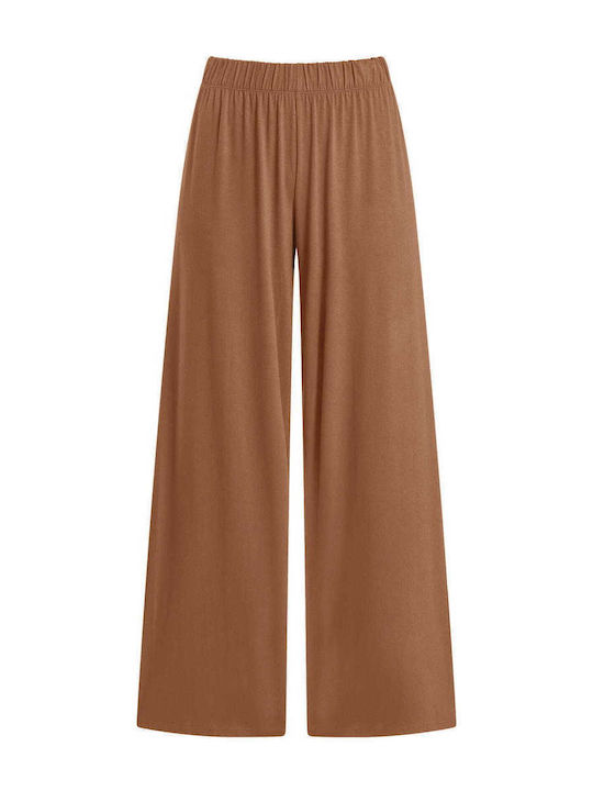 Celestino Women's Pantaloons Solid Loose Fit Camel