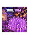 100 LED-Lichter 10 m Lila als Lichterkette