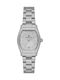 Women's Battery-Powered Watch with Silver Metal Bracelet