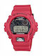 Digital Women's Battery Watch with Pink Rubber Strap