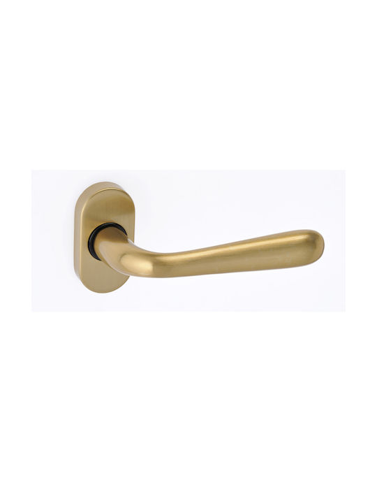 Best Design Πόμολο Εξώπορτας με Πλάκα Oro Mat