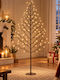 Illuminated Christmas Decorative Tree 120 cm Outdoor White
