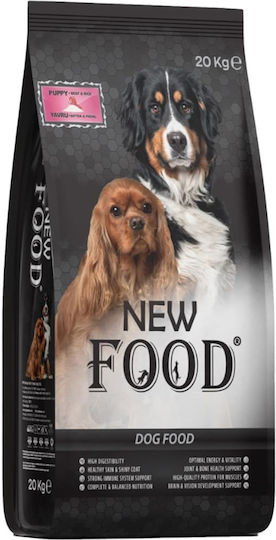 20kg Dry Food for Puppies with Beef, Rice, Chicken and Corn