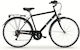 Touring 28" Schwarzes Citybike mit 6 Gängen