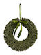 Zen Collection Christmas Decorative Wreath with a Diameter of 30 cm Green