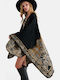 Poncho de damă negru
