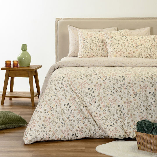 Melinen Ultra Set Cearceafuri King Size cu Elastic 180x200+32cm Ecru/Bej (4buc)