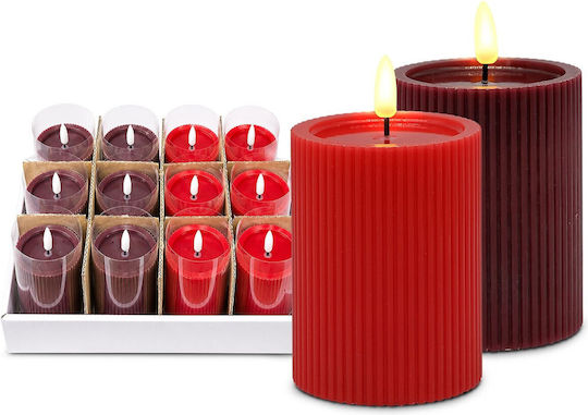 XMASfest Weihnachtskerze mit Batterie 7,5 x 12,5 cm, 12 Stück 1134090
