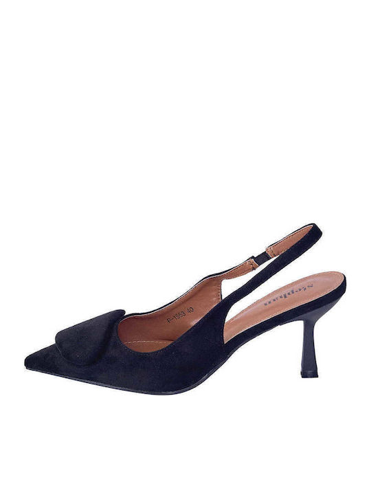 Celestino Обувки на Ток Slingback Велурена Визи...