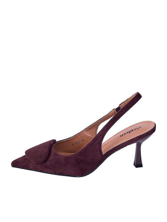 Celestino Обувки на ток Slingback Велурена Визи...